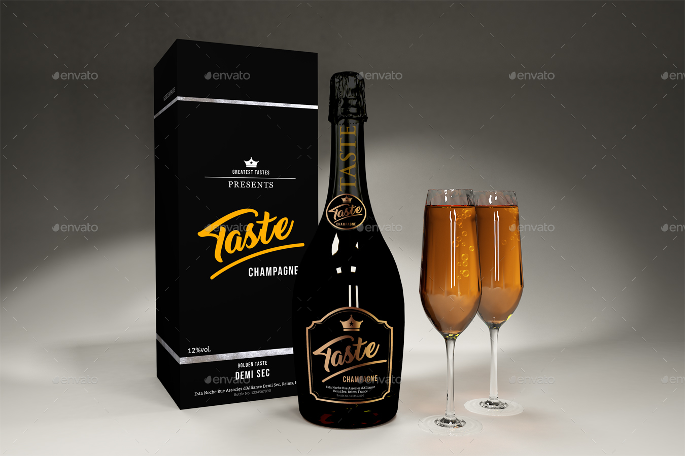 40+ Best Champagne Bottle Mockup Templates Free & Premium