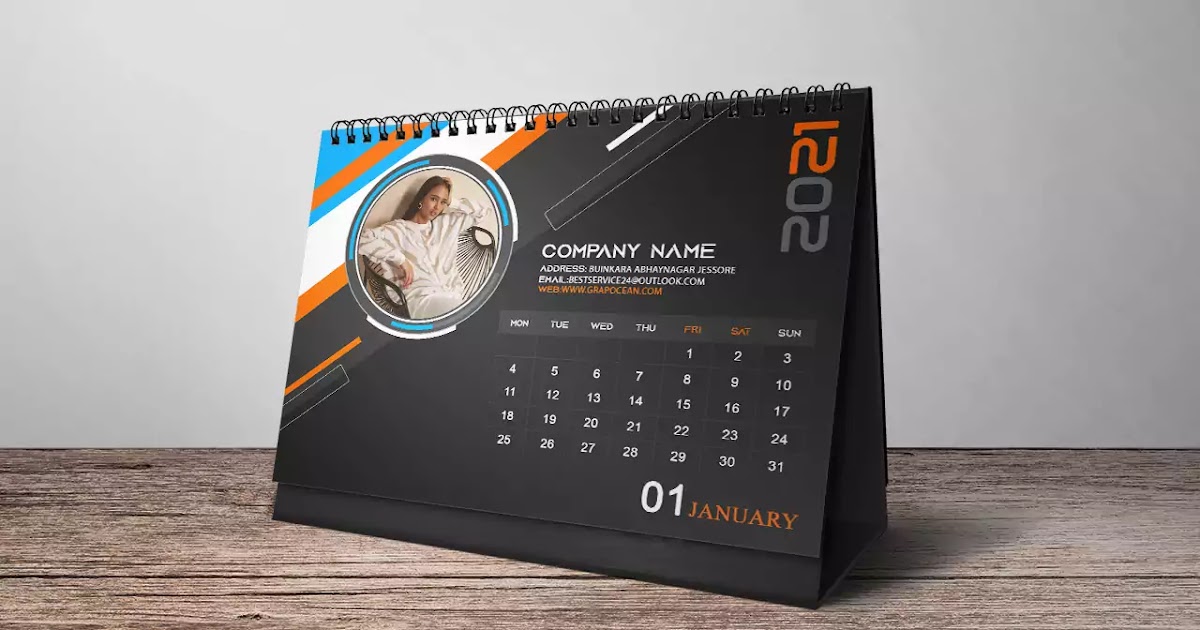 Professional Table Calendar Template Design Adobe