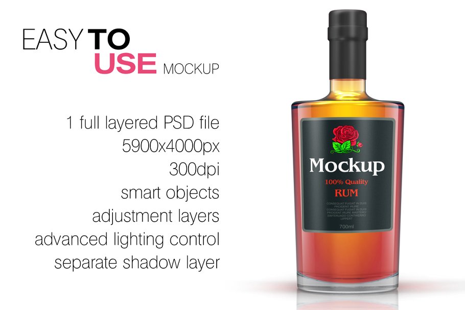110+ Best Rum Bottle Mockup Templates Free & Premium