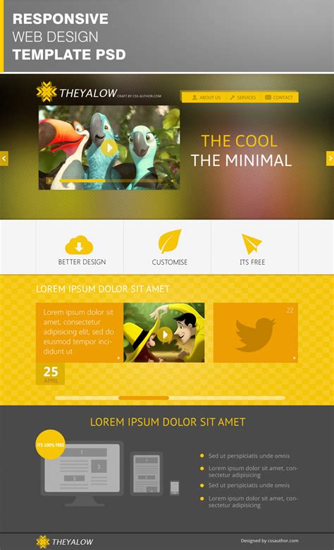 Web Design Template Psd Free&nbsp;Download