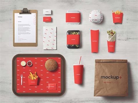Fast Food Branding Mockup Free