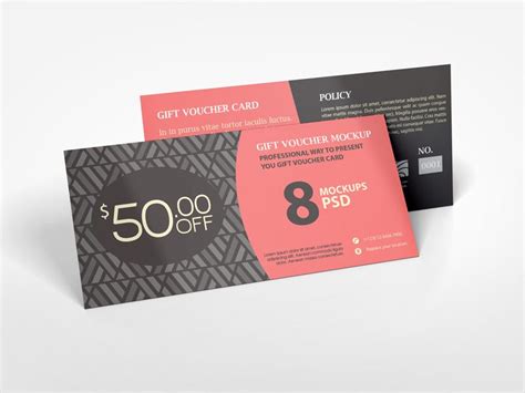 Free Gift Voucher Mockup
