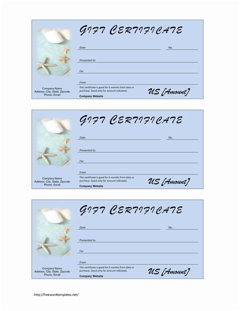 Spa Gift Certificate Template Free Download
