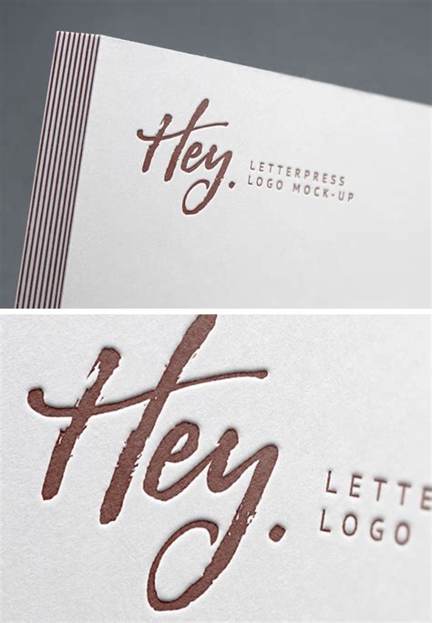 Letterpress Logo Mockup Psd&nbsp;Free
