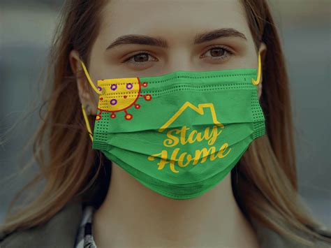 Face Mask Psd&nbsp;Mockup