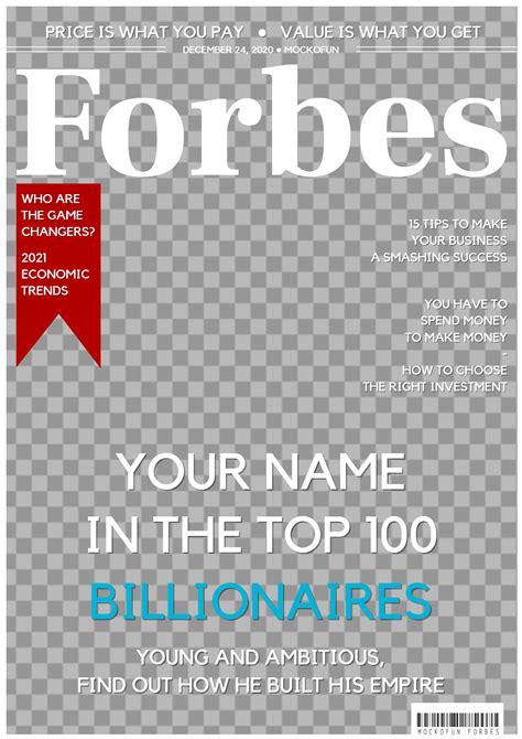 Forbes Magazine Cover Template Psd