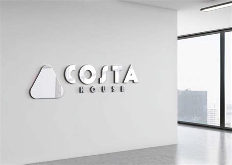 3D Office Wall Logo&nbsp;Mockup