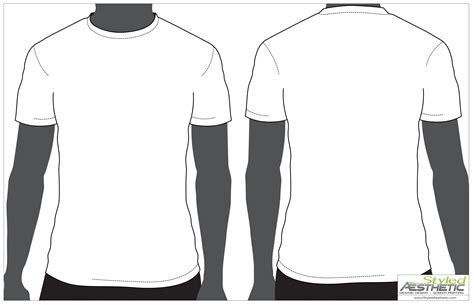 Blank T Shirt Template Front And Back Free