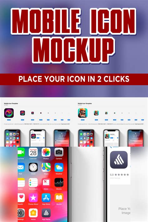 Mobile Os Icon Template Mockup – Psd