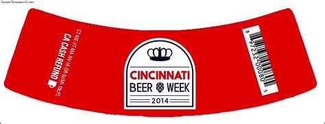 Beer Bottle Neck Tag&nbsp;Template